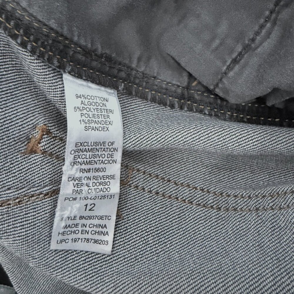 Democracy High Rise Wide Leg Jeans Womens Size 12 Charcoal Denim - Picture 8 of 8